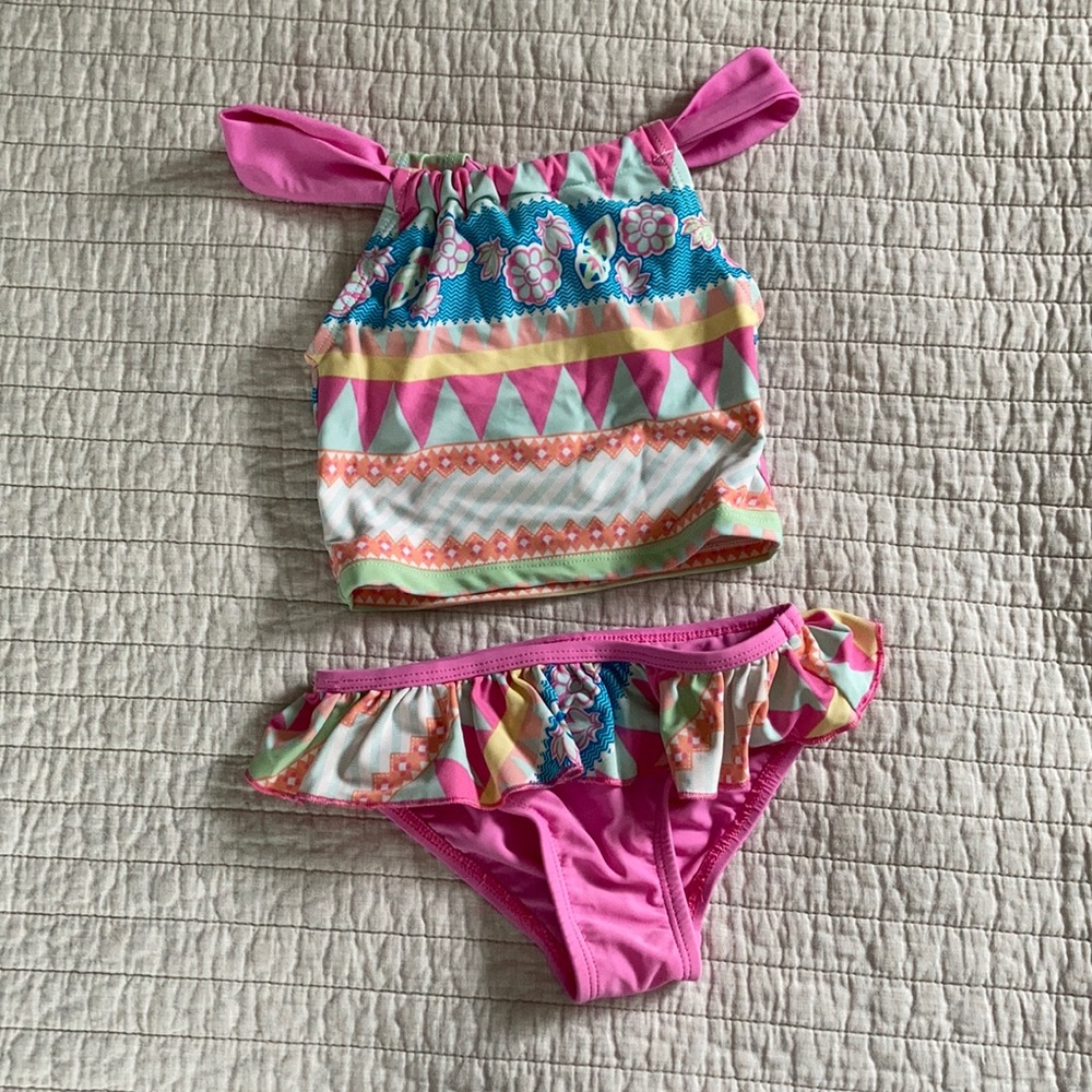 Pink Haltered Tankini